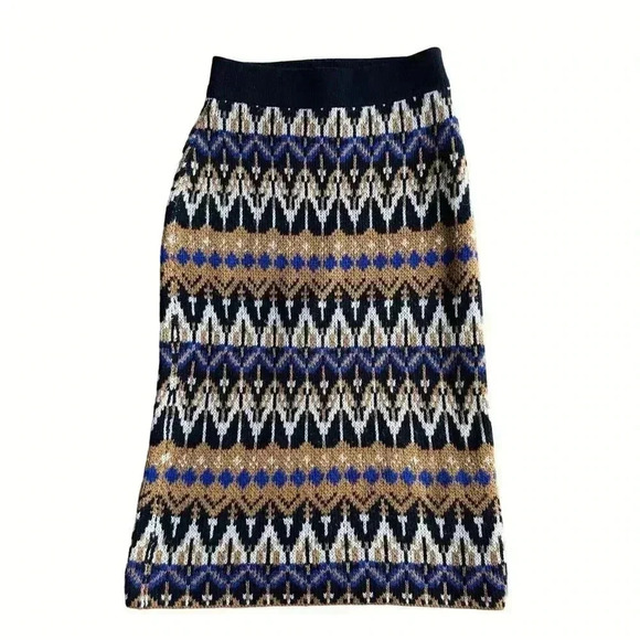 Anthropologie Saoirse Sweater Midi Skirt Knit Pencil Straight Skirt Sz Small - Picture 4 of 8